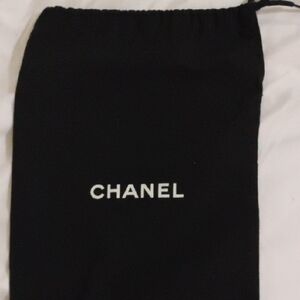 CHANEL Black Dust Bag with White Logo